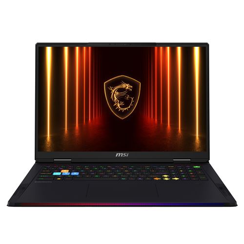 PC portable gaming MSI Raider 18 HX AI A2XWJG-602FR 18" UHD+ 120 Hz Intel® Core™ Ultra 9 64 Go RAM 4 To SSD Nvidia GeForce RTX 5090 Noir