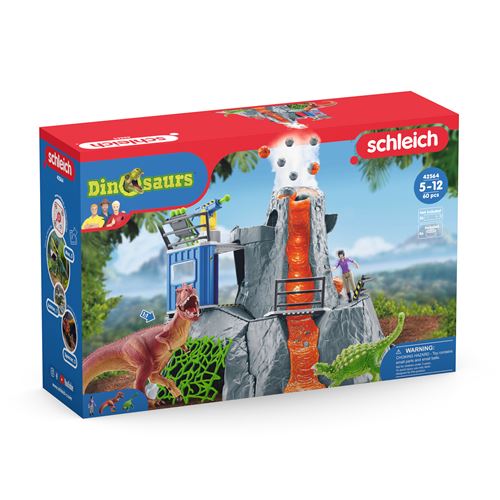 Figurine Schleich Dinosaures Expédition au grand volcan 60 pièces