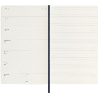 Agenda civil semainier Moleskine Grand Format Bleu Saphir