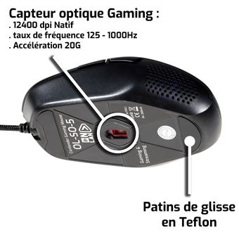 Souris gaming filaire Onlan SO-5 Noir