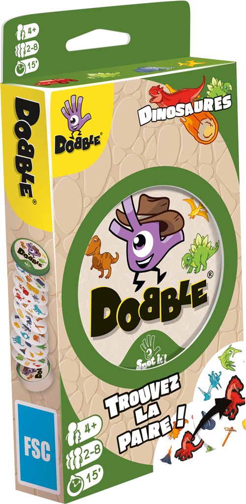 Jeu D'Observation Dobble Dinosaures Asmodee – 55 Cartes, Dès 4 Ans - vue 2