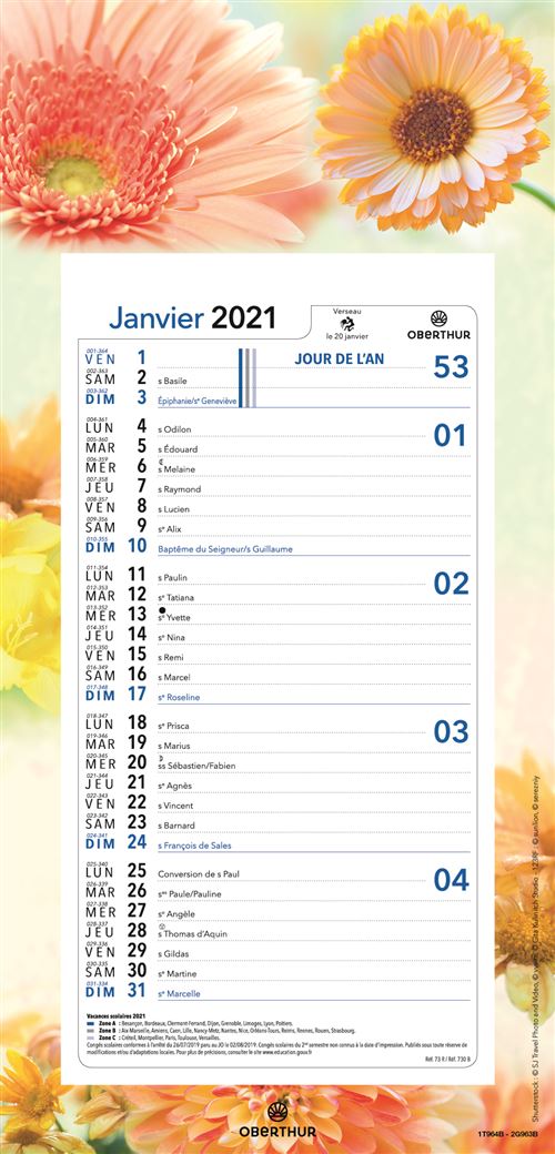 Plaques illustrées Oberthur avec bloc éphéméride humoristique 2023 18 x 26  cm Modèle aléatoire - Calendrier planning et éphéméride à la Fnac