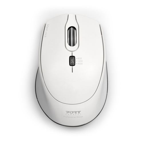 Souris silencieuse sans fil Wifi Port Designs Blanc