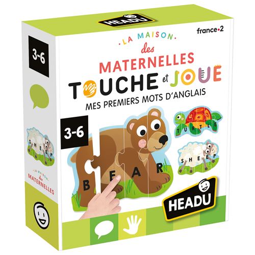 Jeu écriture et lettres Headu Touche et Joue Mes premiers mots d'anglais - Headu