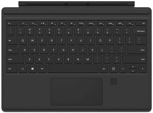 Clavier type cover pour tablette Surface Pro Microsoft avec lecteur d'empreinte Noir