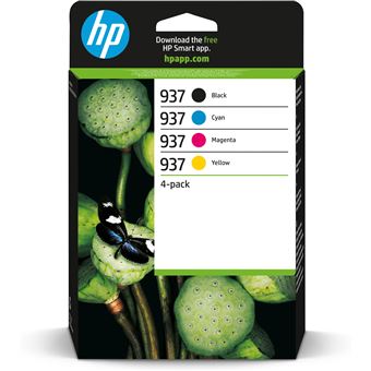 HP 937 - Pack de 4 - noir, jaune, cyan, magenta - original - cartouche d'encre - 1