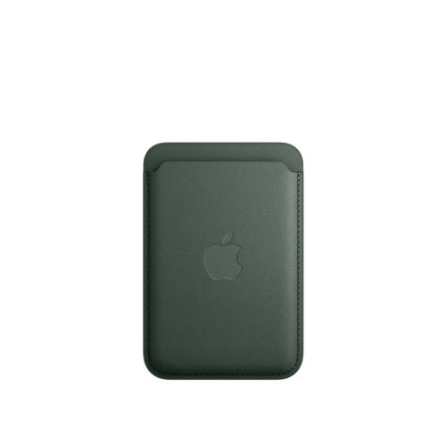 Porte-cartes en tissage fin pour iPhone avec MagSafe Chêne vert