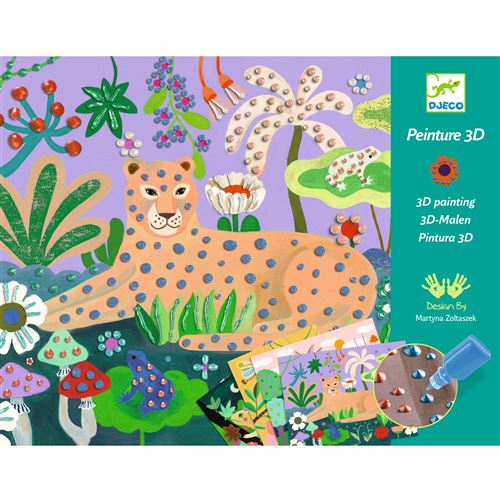 Peinture 3D enfant Djeco Forêt tropicale - Djeco