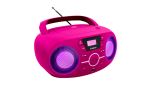 Lecteur Radio CD Port USB BigBen avec effets lumineux Rose