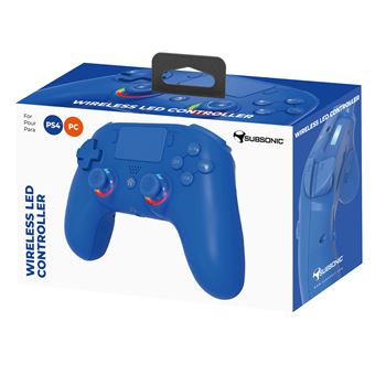 Manette sans fil Subsonic pour PS4 et PC Bleu