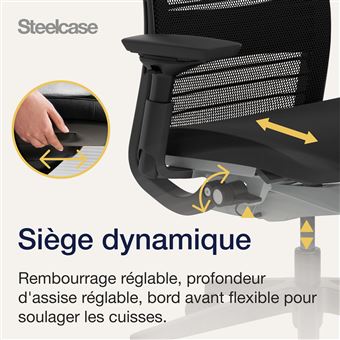 Chaise de Bureau Steelcase Think Noir