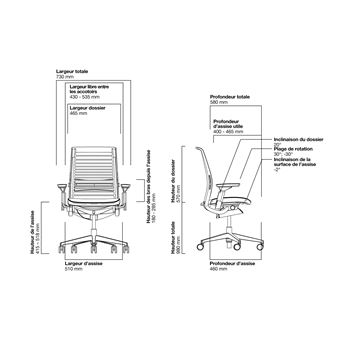 Chaise de Bureau Steelcase Think Noir