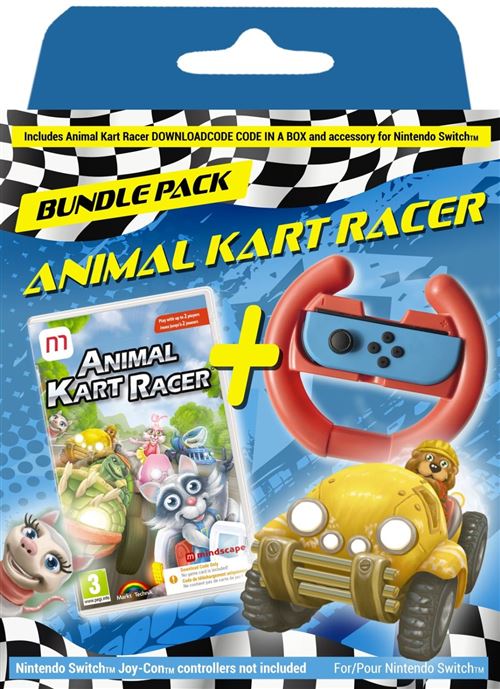 Animal Kart Racer Bundle Pack CIAB + Volant SWITCH