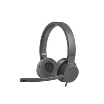 Casque PC filaire Lenovo Go ANC Gris