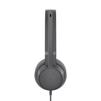 Casque PC filaire Lenovo Go ANC Gris