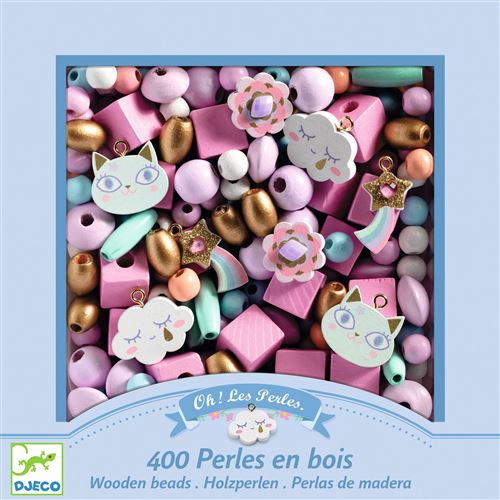 Création et bijou Djeco Perles en bois Arc en ciel - vue 2