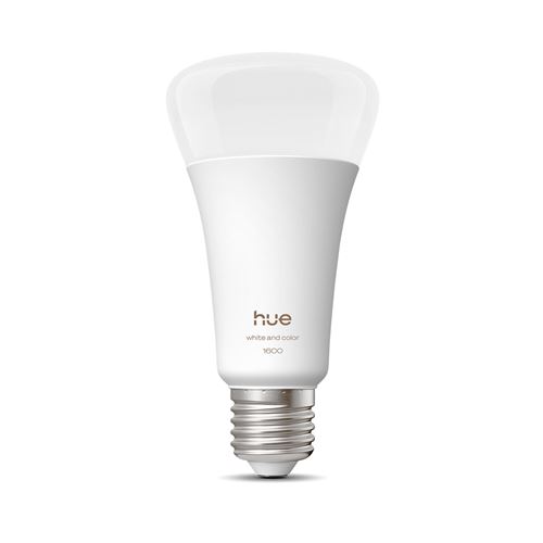 Ampoule Connectée Philips Hue A67 E27 – 15 W, 1600 Lumens, Lumière Blanche et Couleur - vue 2