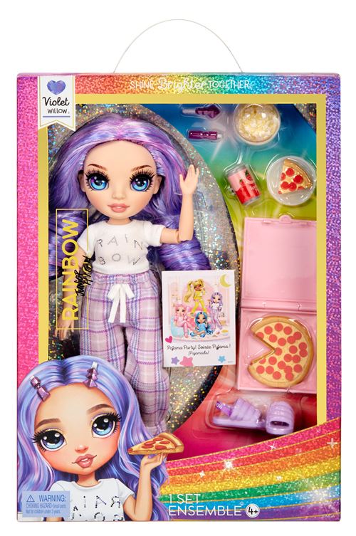 Mga Multicolore Poupée Rainbow High Pyjama Party Violet - Image 4