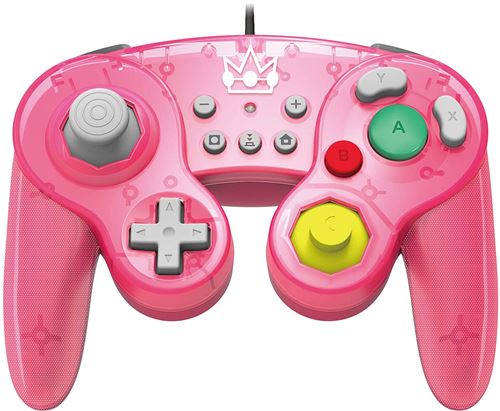 Manette Nintendo Switch filaire Hori Smash Bros Battle Pad Super Mario Peach Rose