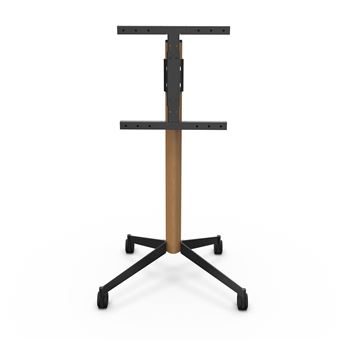 Pied TV Mobile ou Fixe Erard KANA 1200L pour écrans de 30" à 55" Bois et Noir - 1