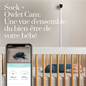 Babyphone Owlet Monitor Duo Smart Sock 3 et Caméra HD