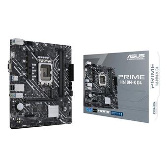 Carte mère ASUS PRIME H610M-K D4 micro ATX Socket LGA1700 Chipset Intel H610 - 1