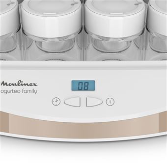 Yaourtière Moulinex Yogurteo Family 12 pots YG233A10 21 W Blanc