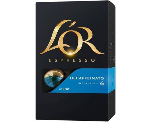 Pack de 10 capsules sans cafeine Maison du Café L'Or Espresso Decaffeinato Intensité 6