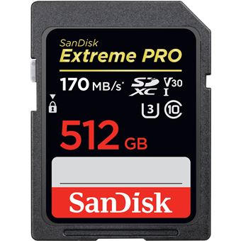 Carte mémoire SanDisk Extreme Pro SDXC UHS-I 512 Go Noir - 1