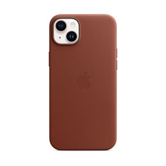 Apple - Coque de protection pour téléphone portable - compatibilité avec MagSafe - cuir - terre d'ombre - pour iPhone 14 Plus