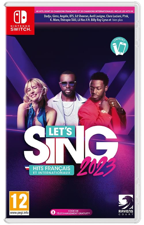 Pochette avant du jeu Let's Sing 2023 Nintendo Switch