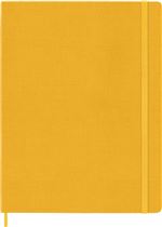 Carnet très grand format Moleskine rigide ligné Soie Jaune orange