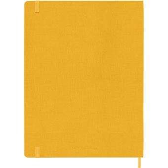 Carnet très grand format Moleskine rigide ligné Soie Jaune orange