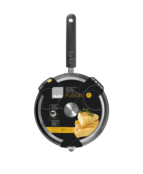 Ibili Noir Poêle À Omelette Fusion 20 Cm - Acier Inoxydable (Inox) - Image 3