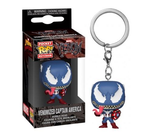 Marvel Venom - Porte-clés Pocket POP! Captain America 4 cm