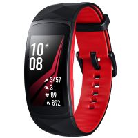 Samsung Gear Fit 2 Pro Verbonden Armband Zwart en Rood Maat S