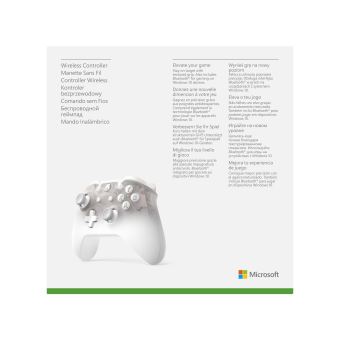 Microsoft Xbox Wireless Controller - Phantom White Special Edition - manette de jeu - sans fil - Bluetooth - blanc - pour PC, Microsoft Xbox One, Microsoft Xbox One S, Microsoft Xbox One X