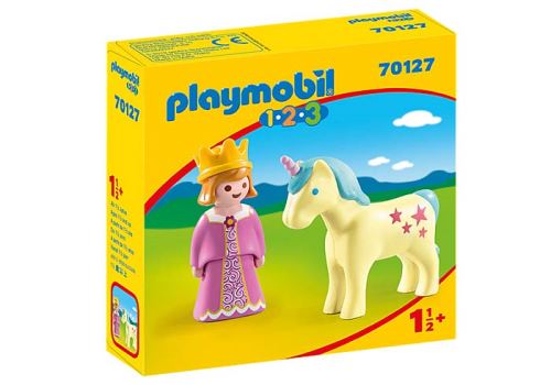 Playmobil 1.2.3 70127 Princesse et licorne