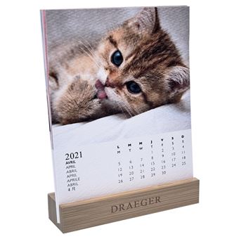 Calendrier sur socle Draeger Chats 2021