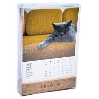 Calendrier sur socle Draeger Chats 2021