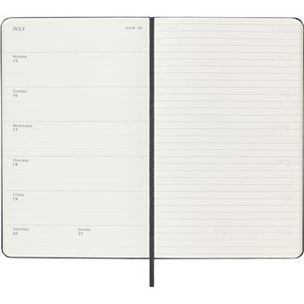 Agenda civil semainier Moleskine Grand Format Noir