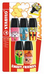 Pack de 5 surligneurs Stabilo Miniboss Sweet Friends