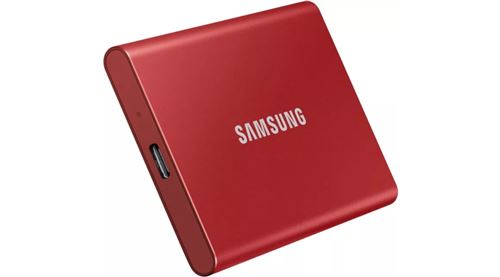Disque SSD Externe Samsung Portable T7 MU-PC2T0R/WW 2 To USB 3.2 Rouge Métallique