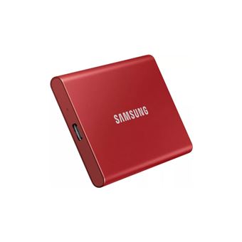 Disque SSD Externe Samsung Portable T7 MU-PC2T0R/WW 2 To USB 3.2 Rouge  Métallique - Fnac.ch - SSD externes