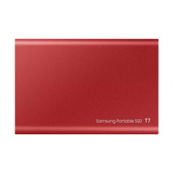 Disque SSD Externe Samsung Portable T7 MU-PC2T0R/WW 2 To USB 3.2 Rouge Métallique