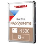 Disque dur interne Toshiba N300 NAS 8 To Argent Boite Retail