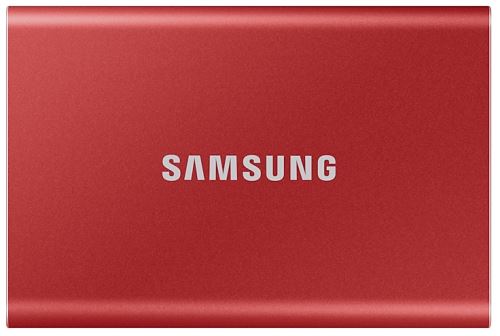 Disque SSD Externe Samsung Portable T7 MU-PC1T0R/WW 1 To USB 3.2 Rouge métallique