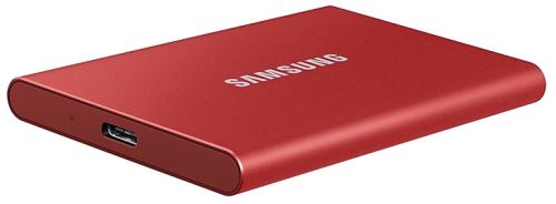 Disque SSD Externe Samsung Portable T7 MU-PC1T0R/WW 1 To USB 3.2 Rouge  métallique - SSD externes - Achat & prix