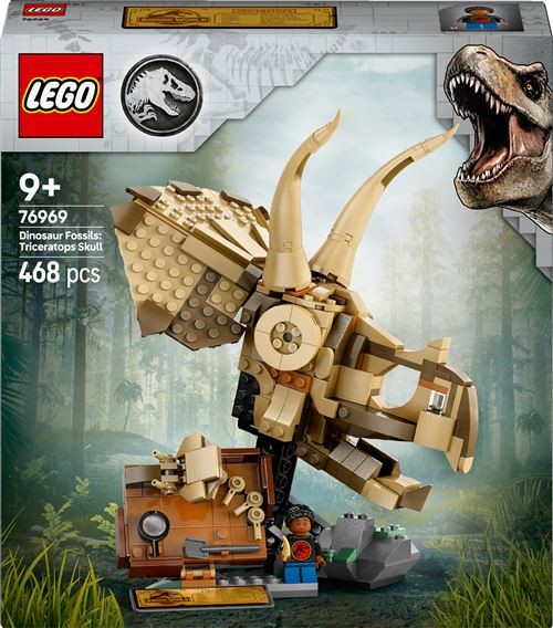LEGO® Jurassic World 76969 Les fossiles de dinosaures : le crâne du tricératops