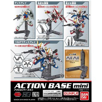 Set de 2 socles Gundam Action Base Mini Gris